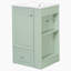 Meuble-lavabo autoportant avec lavabo, armoire de rangement avec tiroir à fermeture en douceur, tablettes latérales ouvertes-403792169