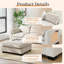 Canapé modulaire de 130 po en chenille avec repose-pieds-388938031