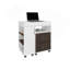 Bureau extensible, 2 tiroirs, 4 tablettes, 4 roulettes