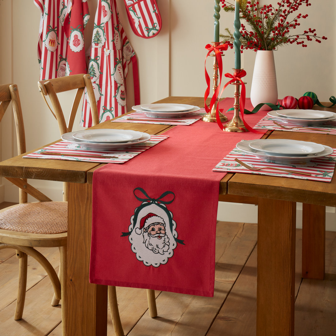 Catherine Lansfield Christmas Vintage Stripe Runner - Image 3
