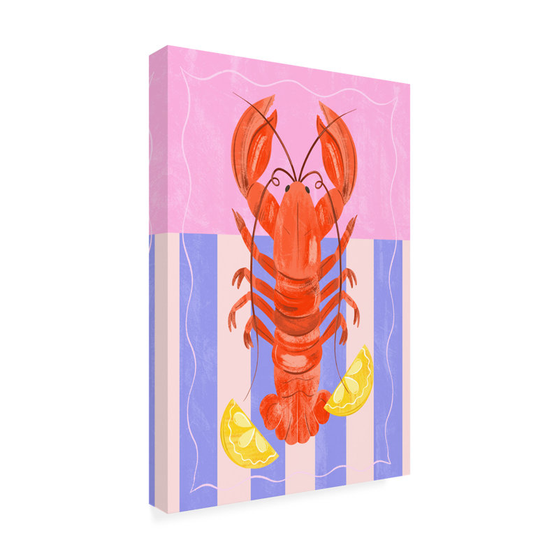 Art sur toile Melissa Donne Le Homard, H 19 po x l 12 po