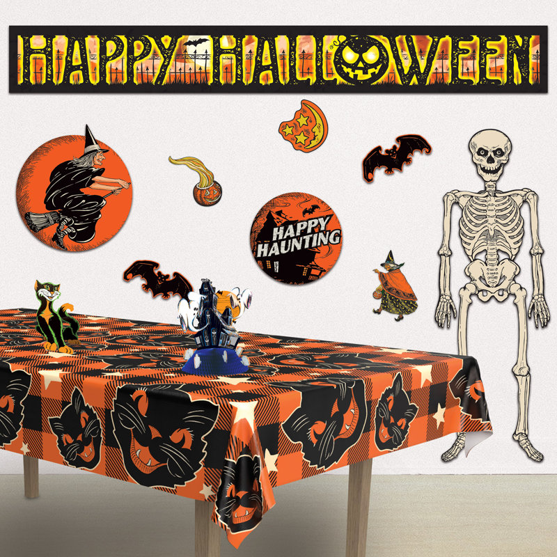 Bannière métallique Happy Halloween