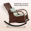 Chaise berçante en rotin avec repose-pieds PE