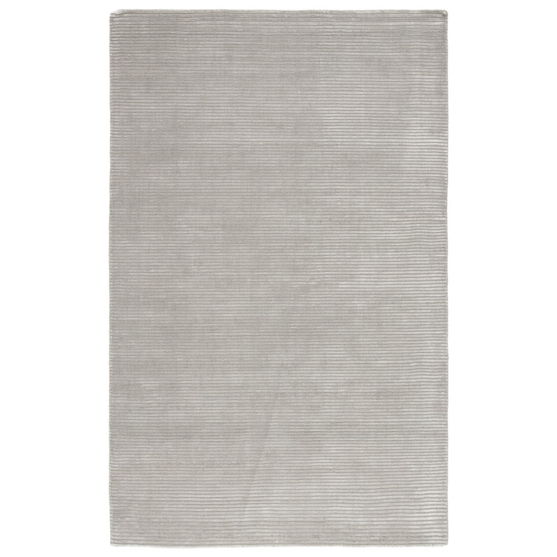 Tapis gris fait à la main Nico, Rectangle de 5 pi x 8 pi