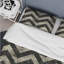 Ensemble de housse de couette moderne beige à chevrons et imprimé IV-109155473