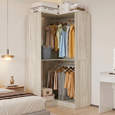 32'' W Corner Closet System with Hanging Rod