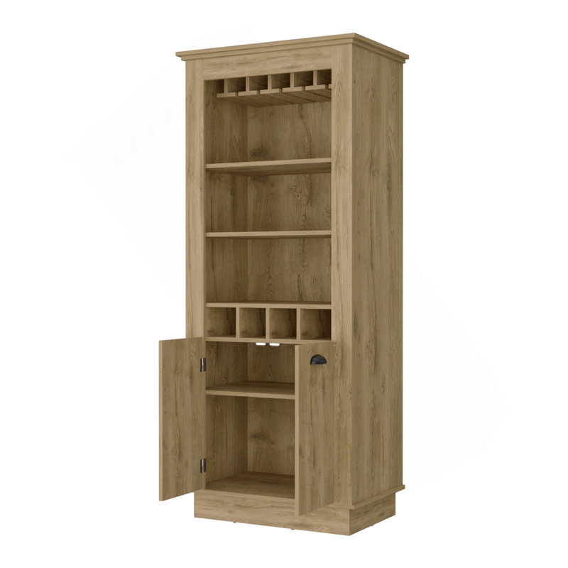 Armoire-bar à vin Macadamia, Brun