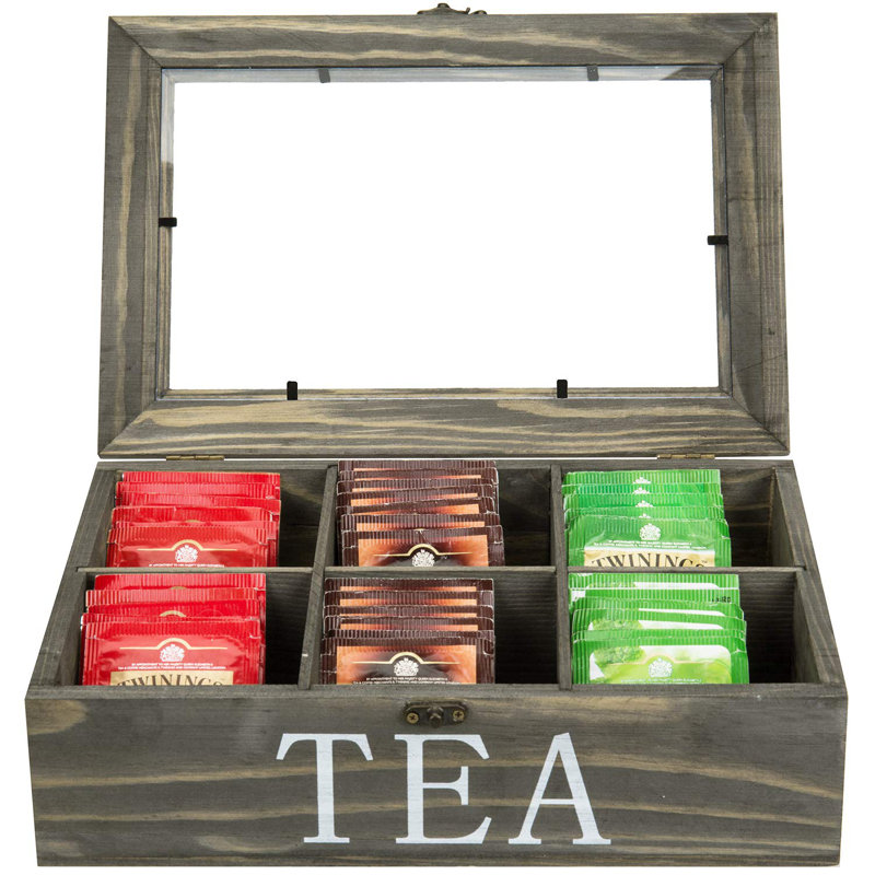 MyGift Wood Tea Box