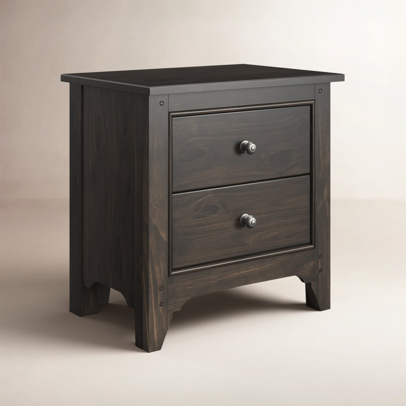 Mabank 24.01'' W Solid Wood Nightstand, Brown