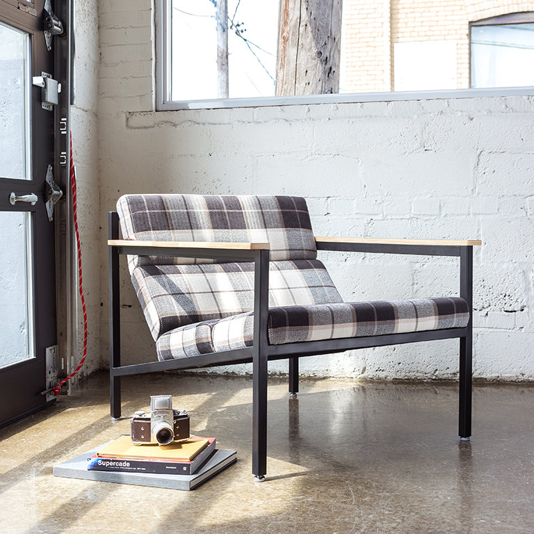 Halifax Armchair, Hanson Navy Polyester Blend, Atlantic
