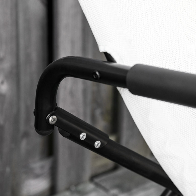 Siège à bascule blanc - Chaise de patio portative pliable
