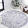 Didim Boho Medallion Machine-Washable Gray/Purple Rug