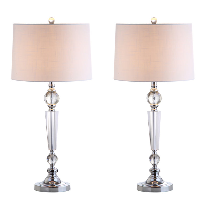 Ensemble de lampes de table chromées 30 po Gangemi