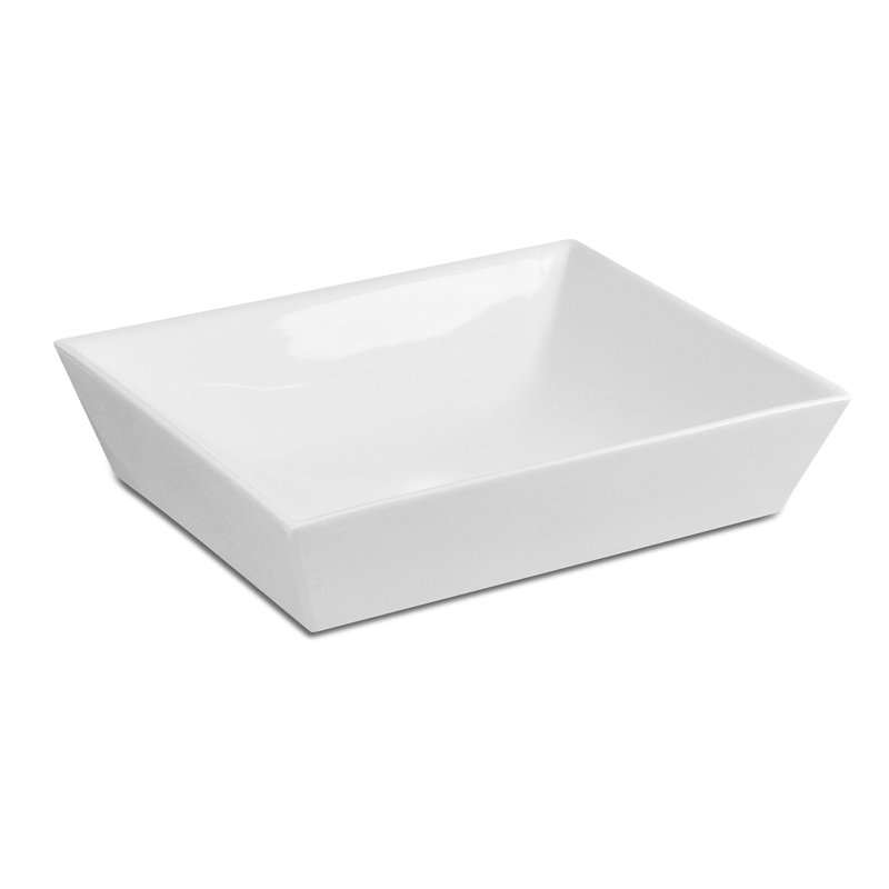 Lavabo de salle de bain vasque rectangulaire en porcelaine vitrifiée Canto