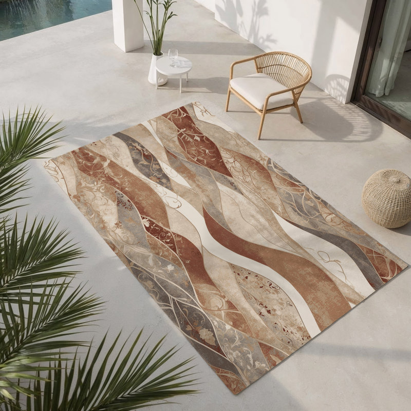 Tapis intérieur et extérieur Windswept Veil, Rectangle 1 pi 6 po x 2 pi 6 po