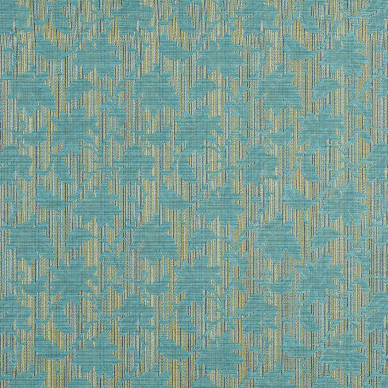 Tissu floral brodé, Bleu 2