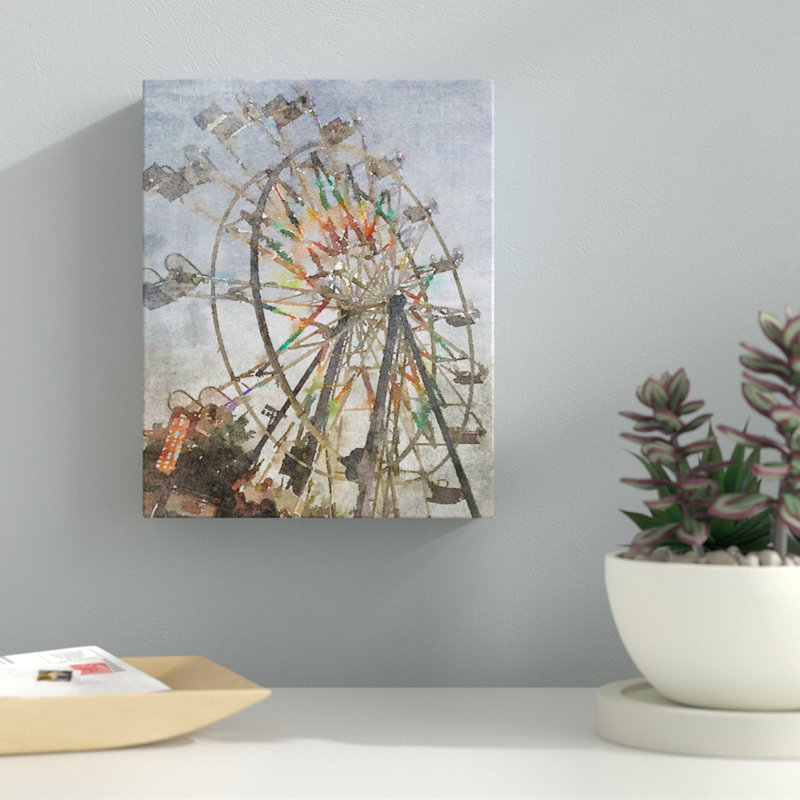 « a ferris wheel 2 », reproduction d’impression sur toile, H 10 po x l 8 po x P 2 po