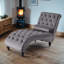 Chaise longue capitonnée en velours-290435530