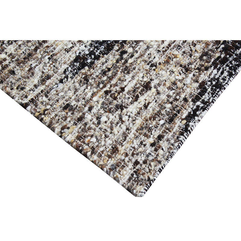 ANFL7400ABRIV Hand Woven Wool Geometric Area Rug, Rectangle 9' x 12'