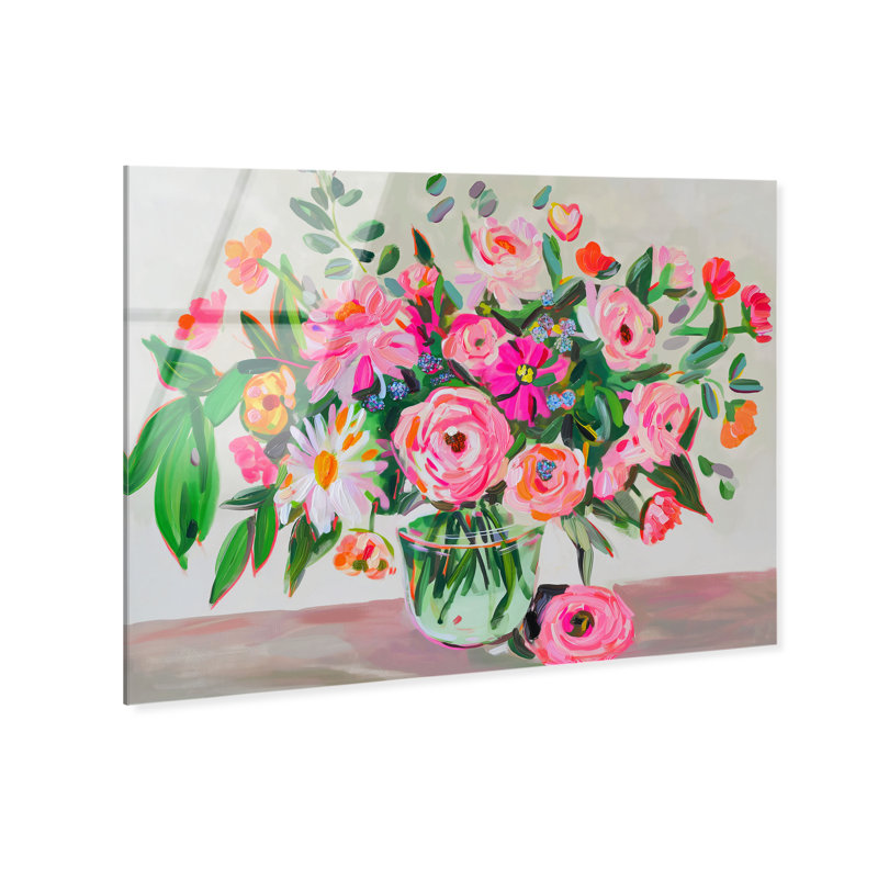 Whirlwind of Blooms I Canvas Abstract Print by Oliver Gal, 20"H x 24"W, High-Gloss Acrylic Print