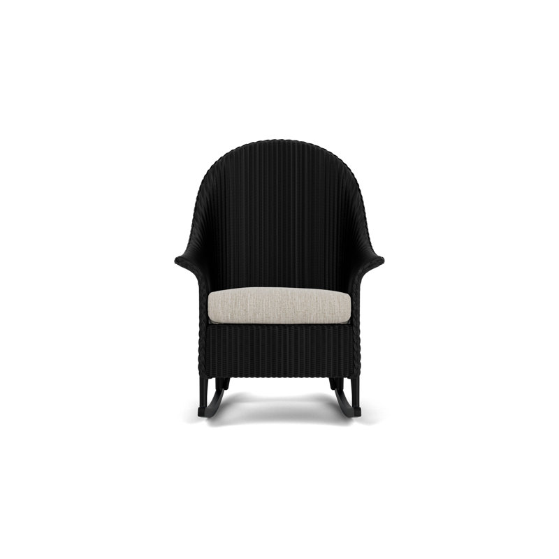 Loom Outdoor Rocker Chair, Friendly Flax, Ebony