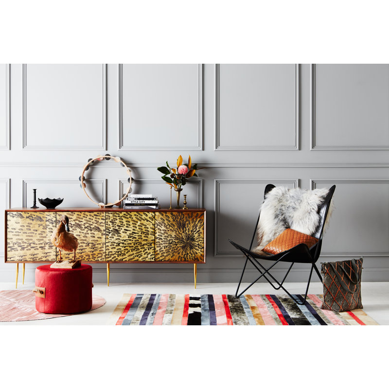 Nueva Raya Cowhide Striped Area Rug