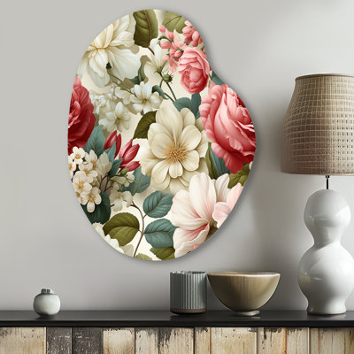 Ingle - Floral Pear Shape Assymterical Metal Wall Art