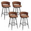 Tabouret de bar pivotant et rembourré moderne avec motif tissé-2006566766-2006566762
