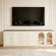 Buffet de style crème, armoire de rangement à porte en verre rétro, console de thé et console d'entrée-545245882