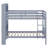Twin Over Twin Bunk Bed With Shelves,Rubber Wood Bunk Bed With Shelves Headboard,Guardrails And Ladder,Convertible To 2 Beds-405930001