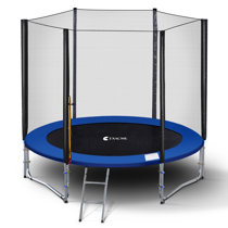 ExacMe 15 Foot Luxury Trampoline with Rectangular Basketball Hoop and