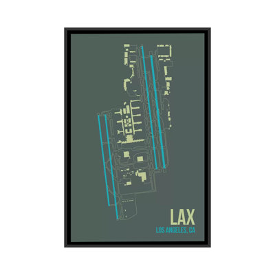 « los angeles », reproduction d’impression sur toile tendue, "airport diagram series"