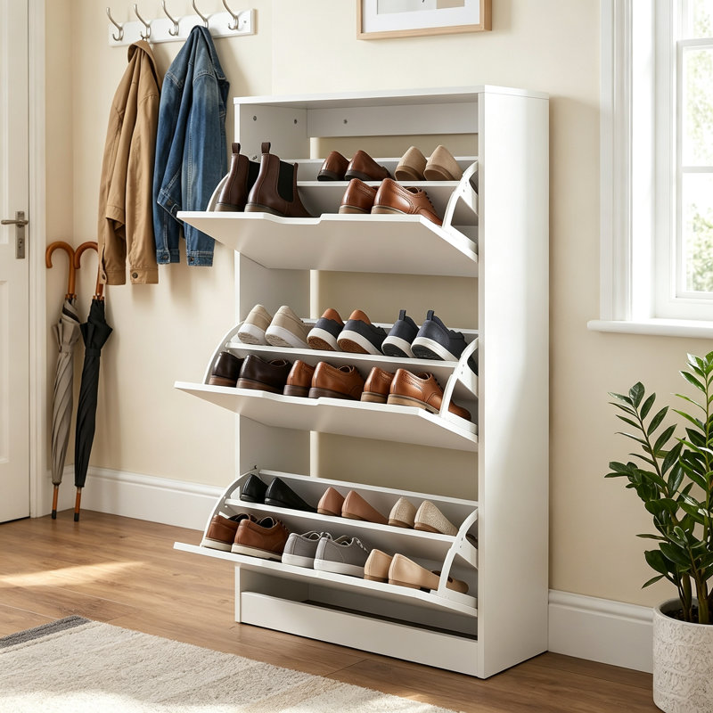 18 Pair Shoe Storage Cabinet