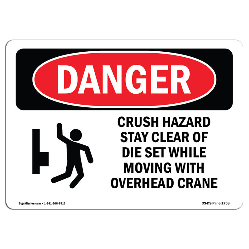 Panneau de danger OSHA, H 12 po x l 18 po x P 0,1 po