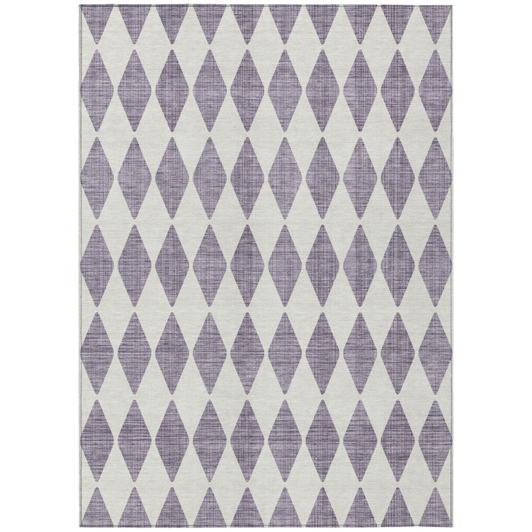 Fayme Washable Geometric Indoor / Outdoor Rug