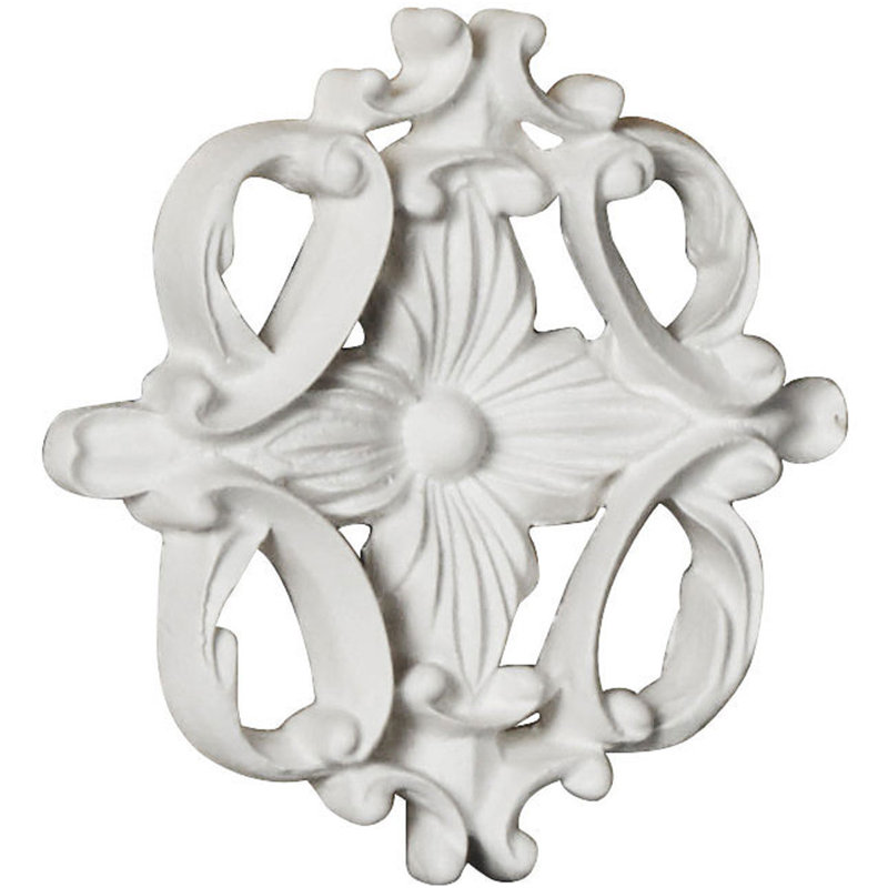 Amelia 3.375 in. H x 3.375 in. W x 375 in. D Urethane Rosette Applique
