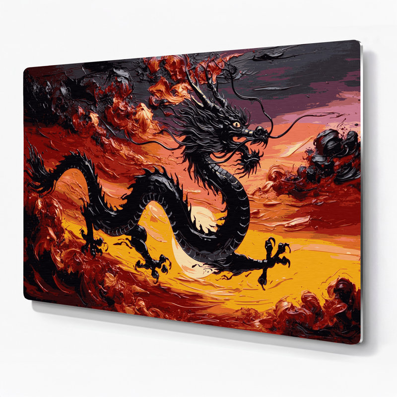 Art mural noir en métal Sci Fi, H 20 po x l 30 po