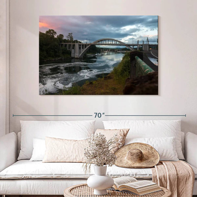 Lilie Dramatic Oregon Bridge, 32" H x 48" W