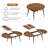 9-Piece Extendable Wood Dining Set-1157174763-1157174772
