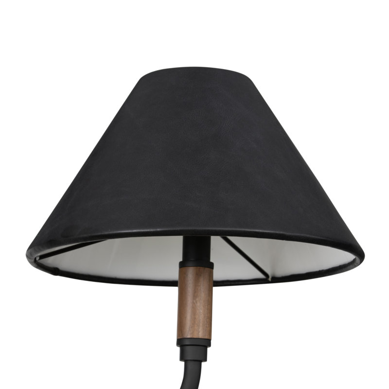 Cullen 2 - Light Pendant, Powder Coated Black/Natural Walnut, Black