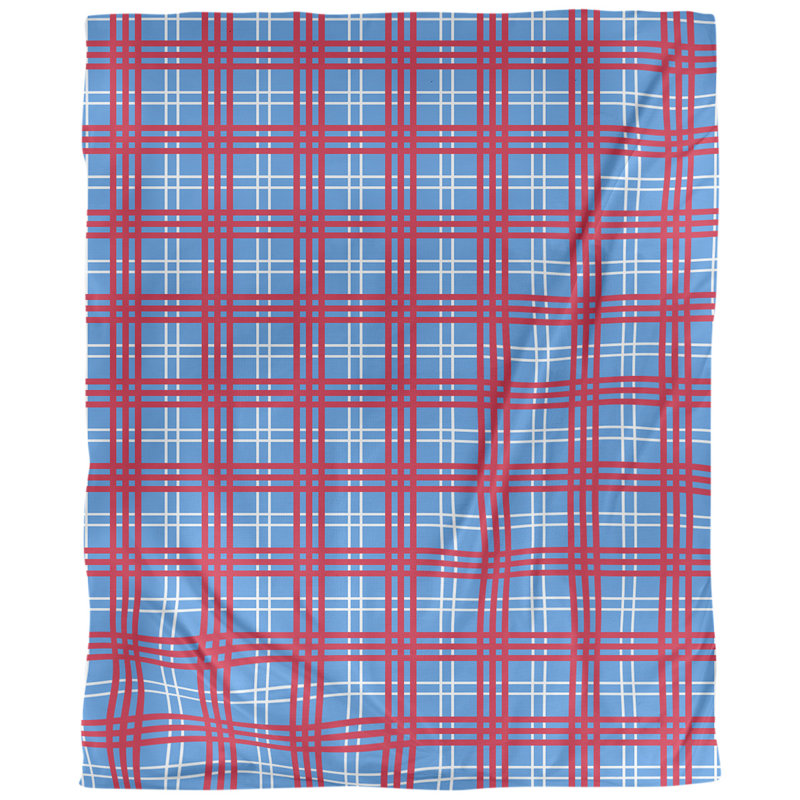 Housse de couette de luxe simple de style football Houston, Housse de couette simple TG, Bleu clair / blanc / rouge