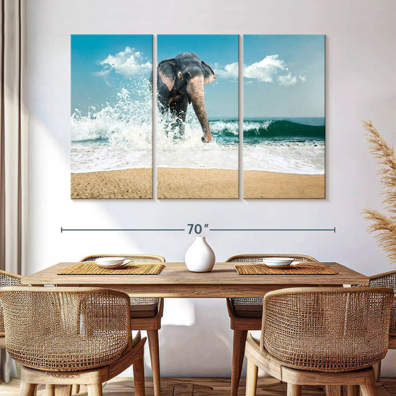 Seashore Elephant, 28" H x 45" W