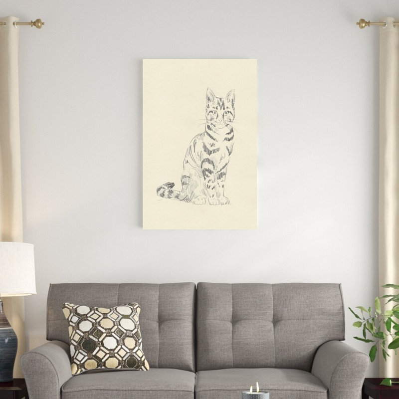 «House Cat IV» par Jacob Green - reproduction d'art sur toile tendue, H 36 po x l 24 po