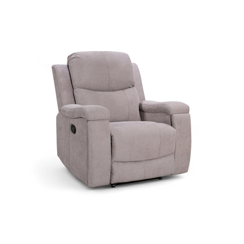 99cm Wide Chenille Glider Standard Recliner, Light Grey