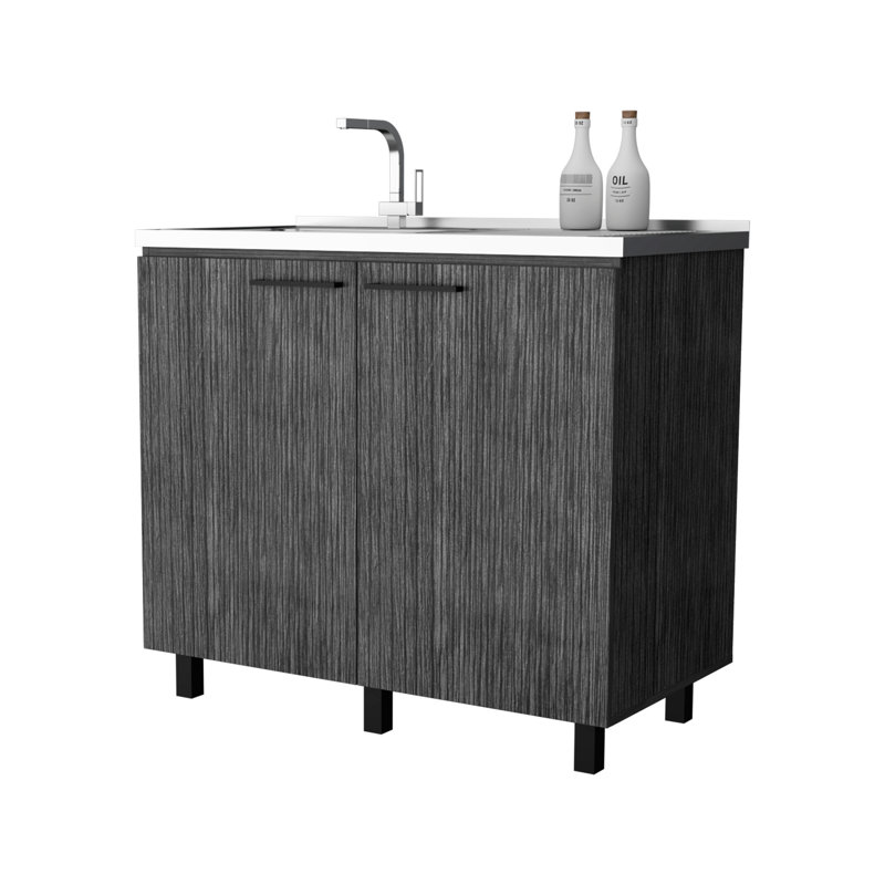 Oak Utility Sink Cabinet - Construction With 2 Doors Kitchen And In