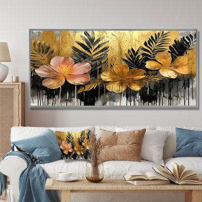 Momoyo Golden Hibisuc dans une symphonie tropicale III - art mural hibiscus