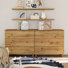 Commode 71 po à 6 tiroirs pour chambre d'enfant, commode 2 en 1 pour chambre d'enfant