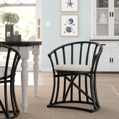 Chaise avec accoudoirs rembourrée en coton Ferryhill