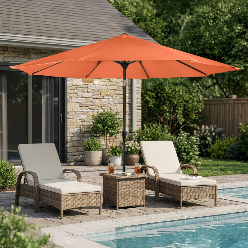 Parasol d'extérieur 10 pi Pure Garden, Orange brûlé