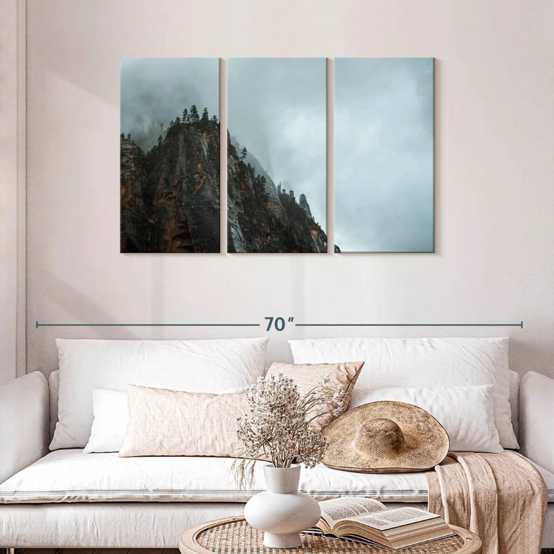 Alvord Foggy Rocky Mountain Peak, H 28 po x l 45 po